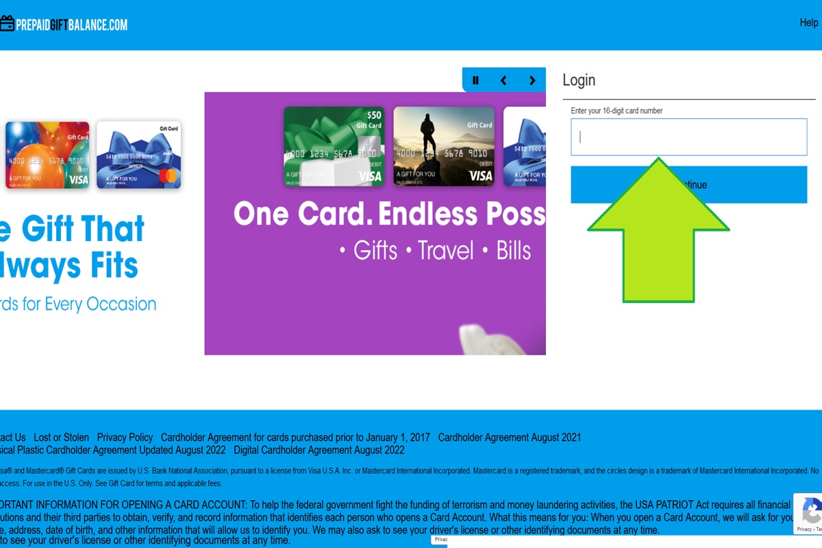Prepaidgiftbalance.com Balance Check